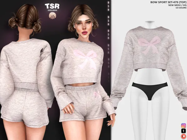 Alpha BOW SPORT SET 479 BD1262 BD1263 - The Sims 4 Custom Content
