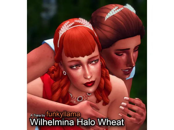 Mix Wilhelmina Halo Wheat Tiara by funkyllama - The Sims 4 Custom Content