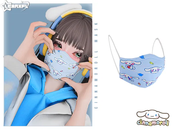 Alpha Cinnamoroll Back To School Collection Cinnamoroll Mask [417 Items] by Learxfl - The Sims 4 Custom Content
