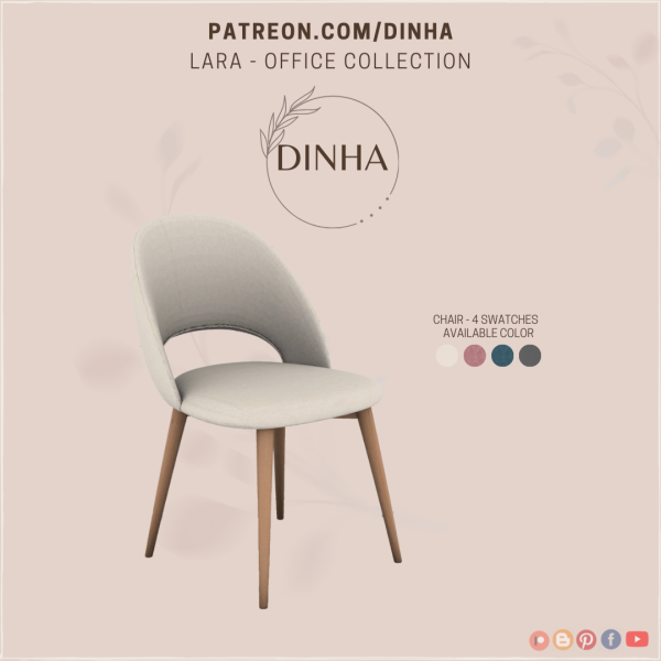 Mix Lara Office Chair by dinhagamer - The Sims 4 Custom Content