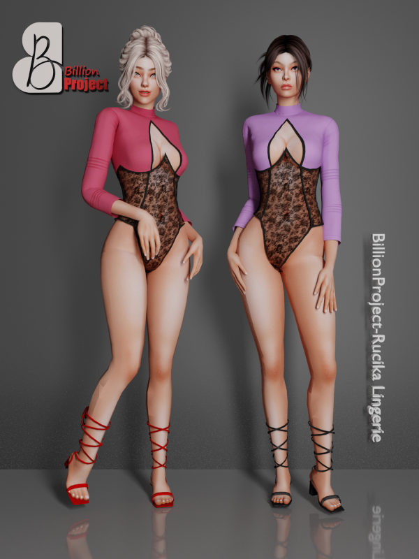 Alpha BillionProject Rucika Lingerie by simsfinds - The Sims 4 Custom Content