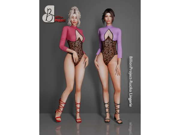 Alpha BillionProject Rucika Lingerie by BillionProject666 - The Sims 4 Custom Content