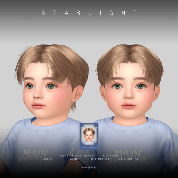 Alpha MMSIMS Hair Starlight IU by simsfinds - The Sims 4 Custom Content