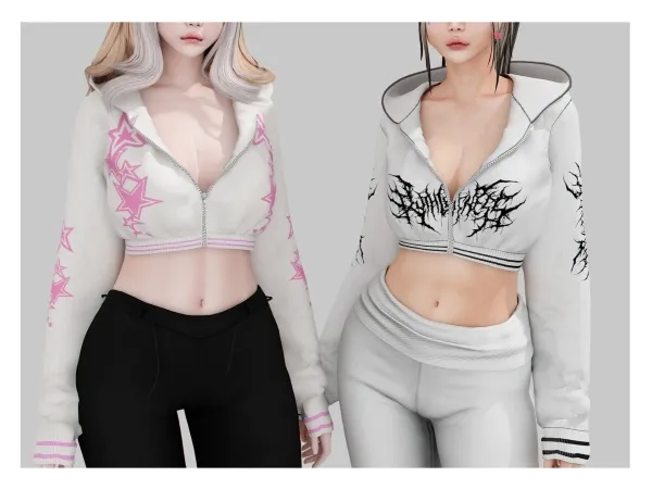 Alpha Void mini zipper - The Sims 4 Custom Content