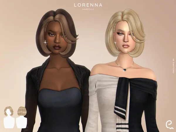 Maxis Match [EnriqueS4] Lorenna Hairstyle by enriques4 - The Sims 4 Custom Content