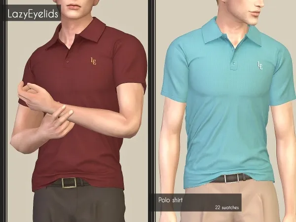 Alpha Polo shirt - The Sims 4 Custom Content