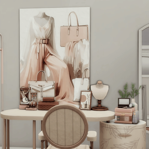 Maxis Match Modern Fashion Art by simsfinds - The Sims 4 Custom Content