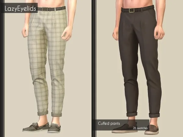Alpha Cuffed pants - The Sims 4 Custom Content