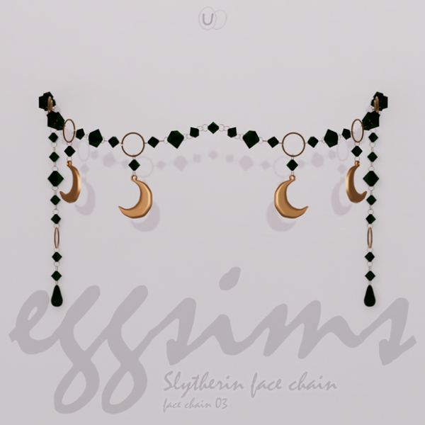Alpha FaceChain 03 Slytherin by simsfinds - The Sims 4 Custom Content