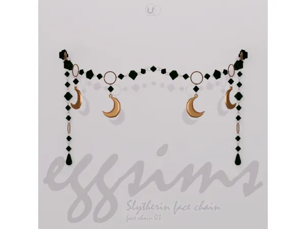 Alpha FaceChain 03 Slytherin by EggU Updated - The Sims 4 Custom Content