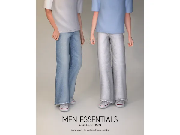 Maxis Match Baggy Jeans Men Essentials Collection - The Sims 4 Custom Content