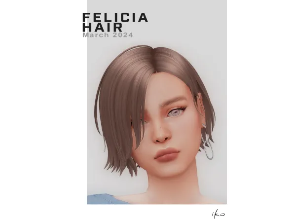 Mix Felicia Hair by ikosims - The Sims 4 Custom Content