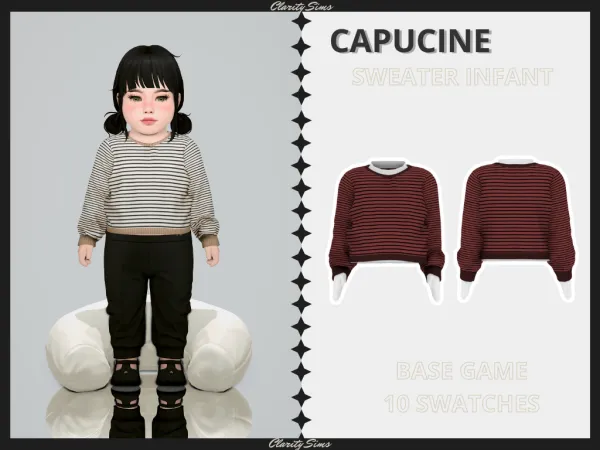 Alpha Capucine Sweater Infant by clarity-sims - The Sims 4 Custom Content