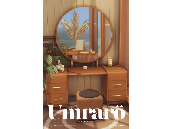 Maxis Match Umraro Vanity by NOSTYLEXWOODLAND - The Sims 4 Custom Content