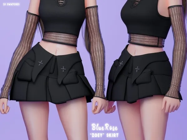 Mix Zoey Skirt BRsims - The Sims 4 Custom Content