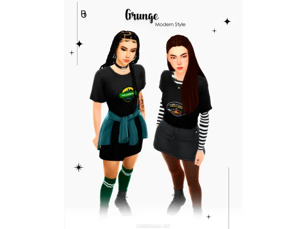 Maxis Match MODERN GRUNGE STYLE by boschianacc - The Sims 4 Custom Content