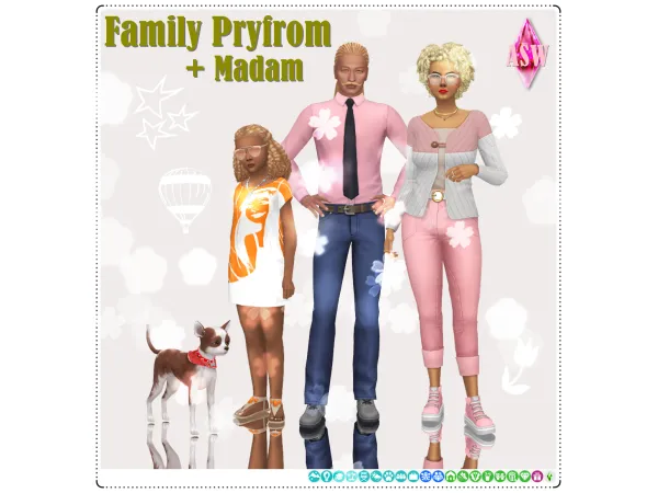Maxis Match Family Pryfrom Madam No by AnnettsSims4Welt - The Sims 4 Custom Content