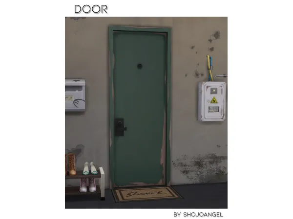 Mix ApartmentDoor Recol by shojoangel - The Sims 4 Custom Content