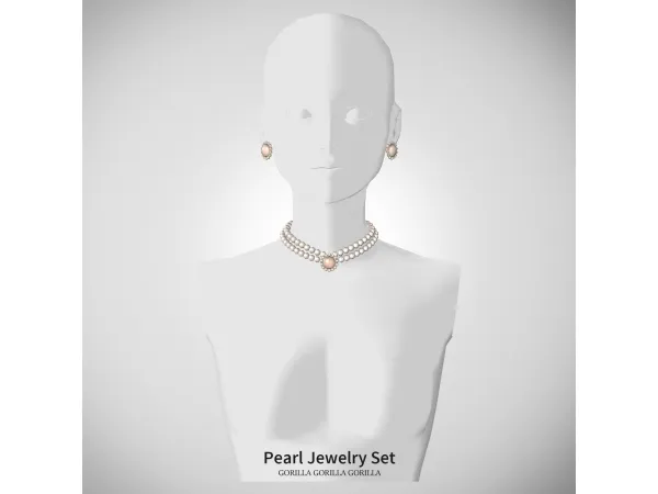 Alpha Pearl Jewelry Set by gorillax3 - The Sims 4 Custom Content