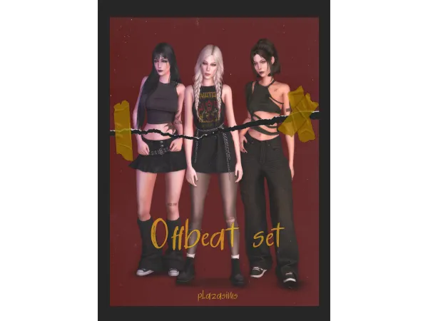 Alpha Offbeat set by plazasims - The Sims 4 Custom Content