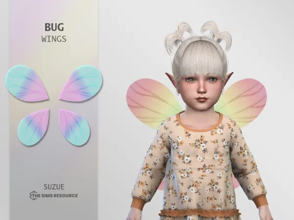 Alpha Bug Wings Toddler - The Sims 4 Custom Content