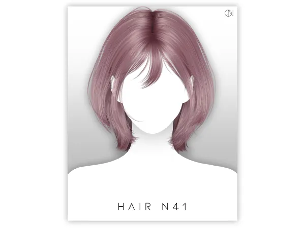 Alpha [JINO] HAIR N41 by JINOSIMS - The Sims 4 Custom Content