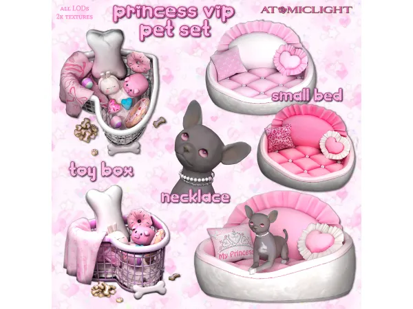 Maxis Match Princess vip pet set by atomiclight - The Sims 4 Custom Content