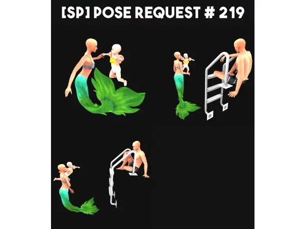 Mix [SP]Pose Request 219 by sciophobis - The Sims 4 Custom Content