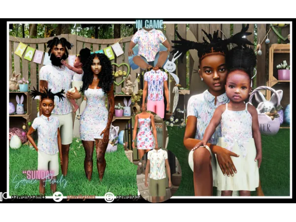 Alpha Sunday Service Family by gawdlygames - The Sims 4 Custom Content