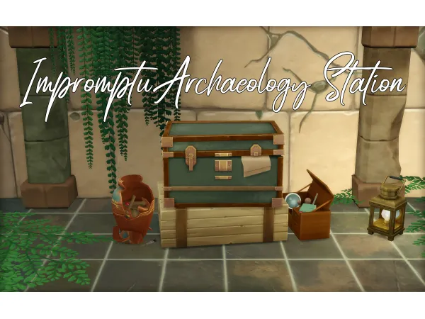 Maxis Match Historical Impromptu Archaeology Station by Naunakht - The Sims 4 Custom Content