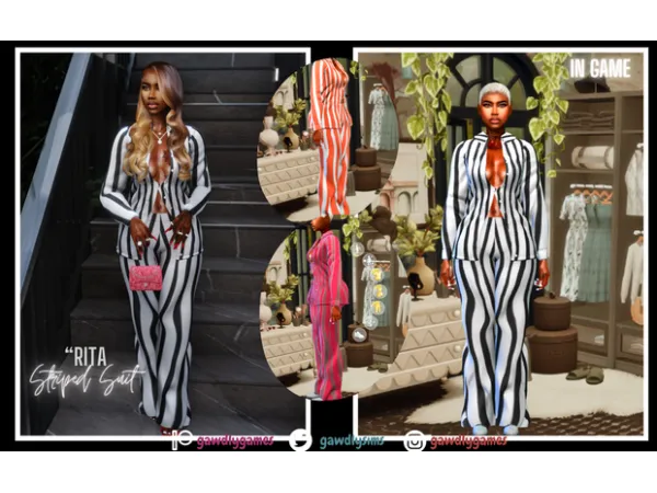 Rita Striped Suit by gawdlygames