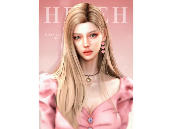 Alpha [hezeh]fhair_no6 - The Sims 4 Custom Content