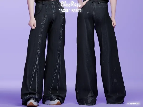 Alpha Axel Baggy pants brsims - The Sims 4 Custom Content