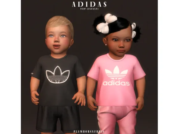 Mix ADIDAS top APR 2024 (infant child) by ali_s4cc - The Sims 4 Custom Content