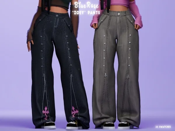 Alpha Zoey baggy pants brsims - The Sims 4 Custom Content