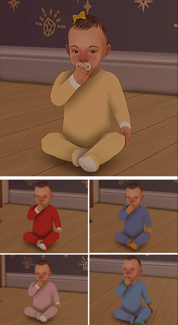 Maxis Match INFANT RETRO ROMPER by simsfinds - The Sims 4 Custom Content