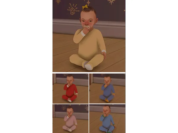 Maxis Match INFANT RETRO ROMPER by littletodds - The Sims 4 Custom Content