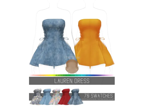 Alpha LAUREN DRESS by simpliciaty - The Sims 4 Custom Content