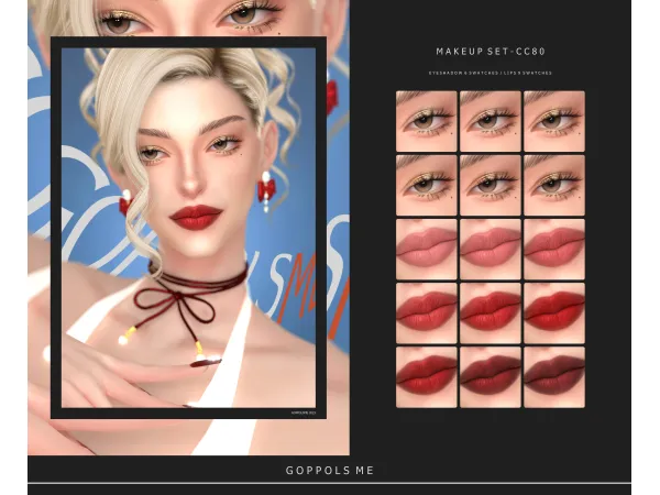Alpha GPME GOLD MAKEUP SET CC80 by goppolsme - The Sims 4 Custom Content
