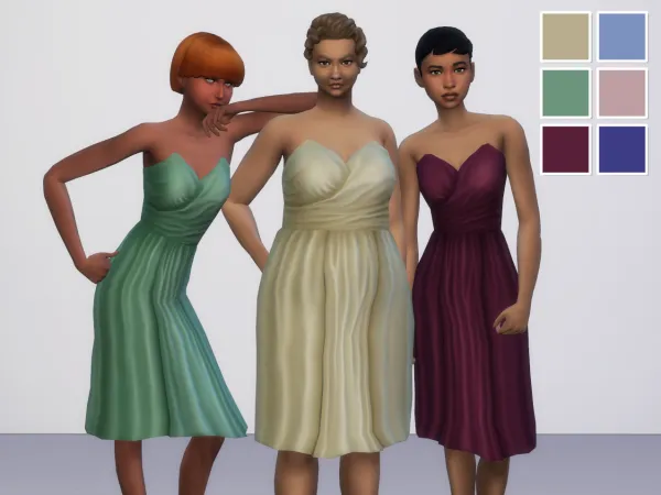 Maxis Match to Celebrations Bridesmaid Dress by Deastrumquodvicis - The Sims 4 Custom Content