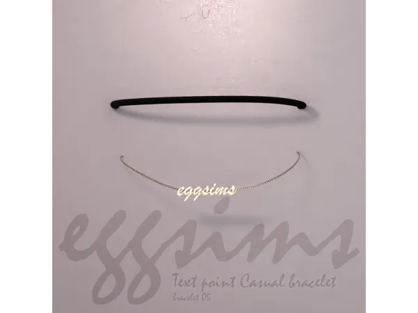 Mix [ ] Text point Casual bracelet (bracelet 05) by eggsims - The Sims 4 Custom Content