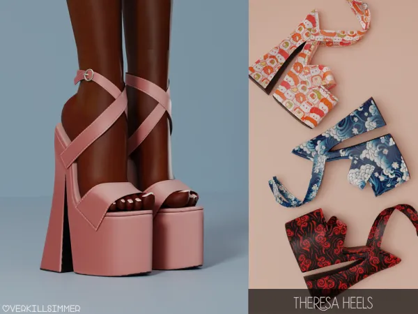 Alpha Theresa heels - The Sims 4 Custom Content
