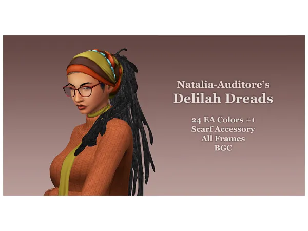 Maxis Match [Recolor Maria Delilah and Carmen Dreads auditore] by natalia - The Sims 4 Custom Content