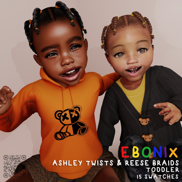 Alpha Baby Ashley Twists Baby Reese Braids by simsfinds - The Sims 4 Custom Content