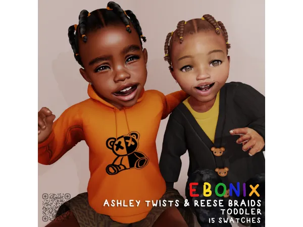 Alpha Baby Ashley Twists Baby Reese Braids by Ebonixsims - The Sims 4 Custom Content
