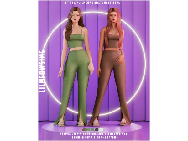 Alpha Summer Outfit by lilmeowsimss - The Sims 4 Custom Content