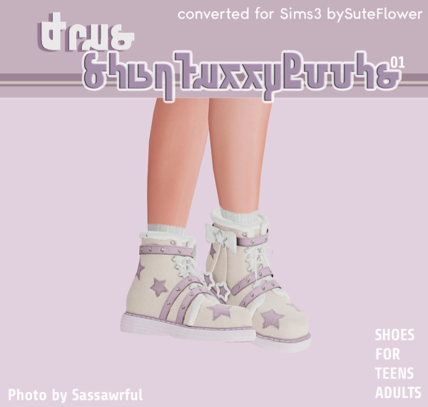 4TO3 Jius StarFuzzyBoots01 by simsfinds - The Sims 3 Custom Content