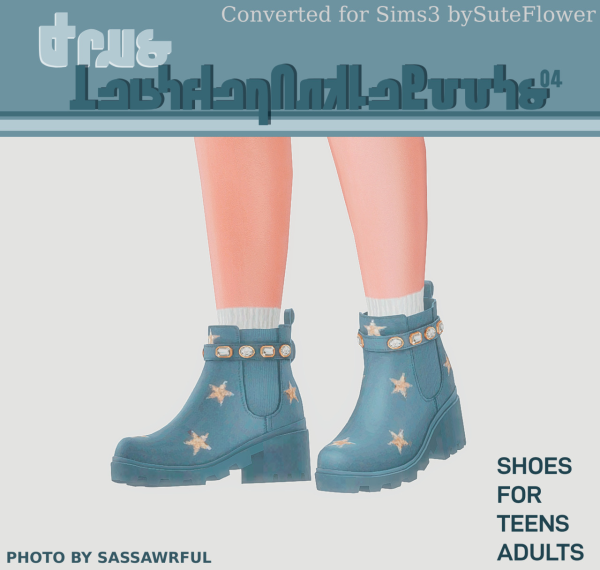 4TO3 JIUS LeatherAnkleBoots04 by simsfinds - The Sims 3 Custom Content