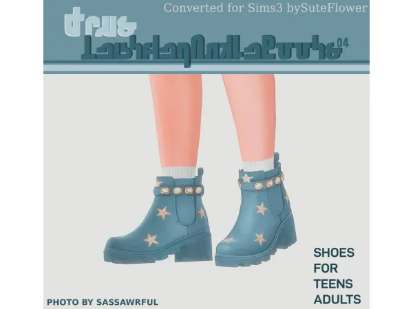 4TO3 JIUS LeatherAnkleBoots04 - The Sims 3 Custom Content
