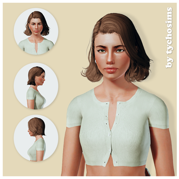 S club Elegant hairstyle 030523(Seri) 4to3 by simsfinds - The Sims 3 Custom Content